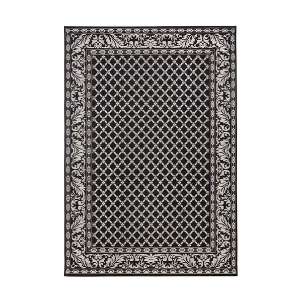 Čierno-krémový vonkajší koberec NORTHRUGS Royal, 160 x 230 cm