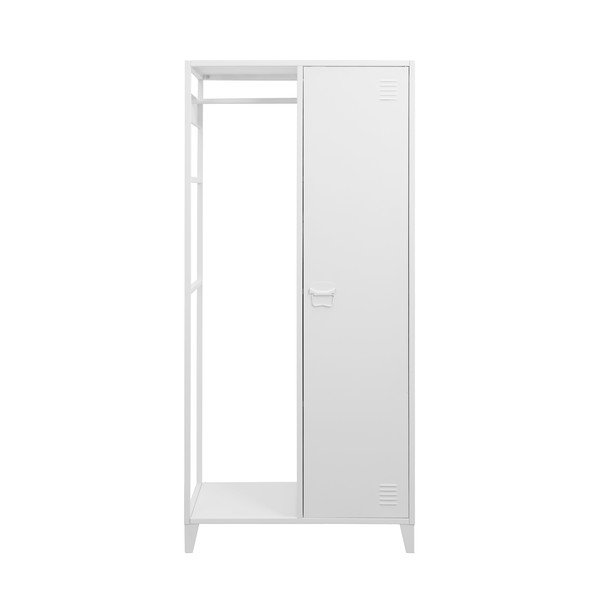 Biela otvorená kovová šatníková skriňa 80x175 cm Salino – Støraa