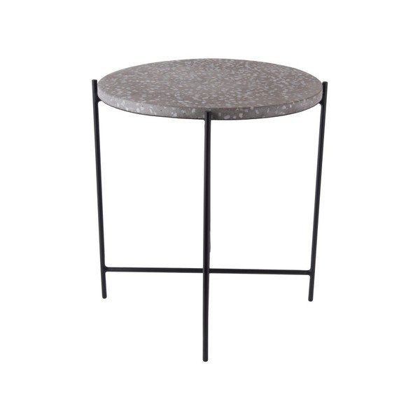 Sivý odkladací stolík Leitmotiv Terrazzo-image-1