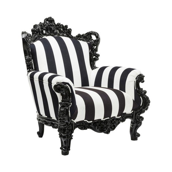 Čierno-biele kreslo Kare Design Mink