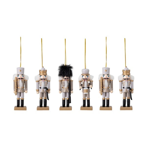 Drevené vianočné ozdoby v súprave 6 ks 13 cm Nikita – Bloomingville