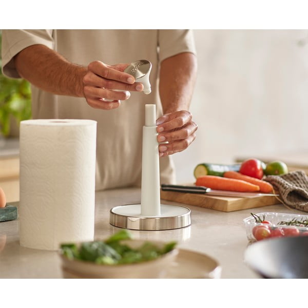 Biely plastový stojan na papierové utierky ø 16 cm Push&Tear – Joseph Joseph-image-2