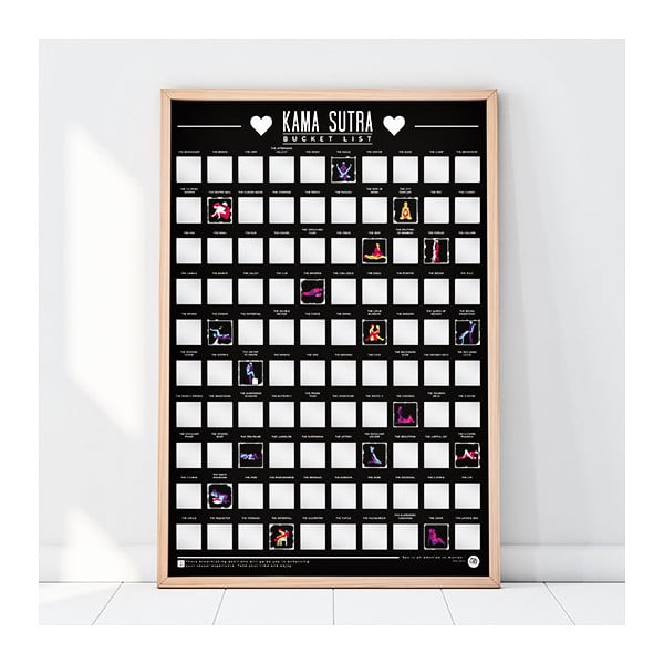 Stierací plagát Gift Republic Kámasútra Bucket List