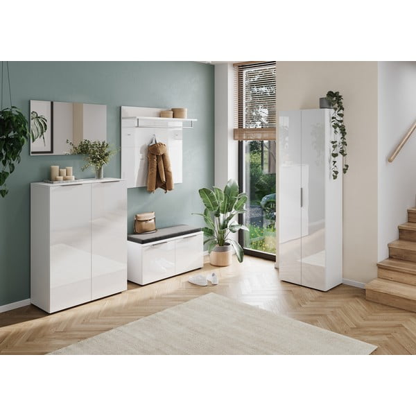 Biela šatníková skriňa 59x197 cm Genova – Germania-image-4