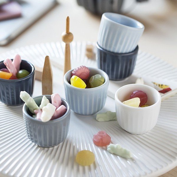 Súprava 2 bielych porcelánových misiek na vajíčka Kähler Design Hammershoi, ⌀ 8 cm-image-1