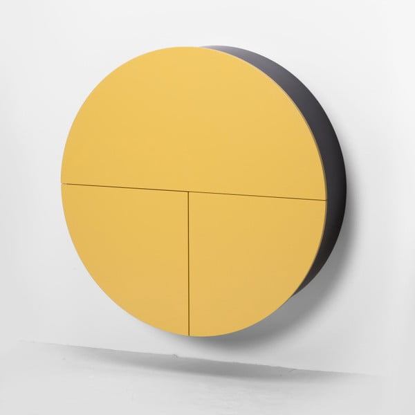 Žlto-čierny multifunkčný nástenný stôl Pill EMKO-image-1