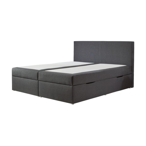 Sivá boxspring posteľ s úložným priestorom 180x200 cm Harry – Rojaplast
