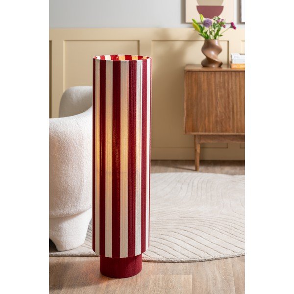 Červená/biela povrazová stojacia lampa (výška  106 cm) Vienna Stripes – Leitmotiv-image-1