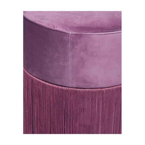 Fialový puf so zamatovým poťahom Velvet Atelier, Ø 36 cm-image-1