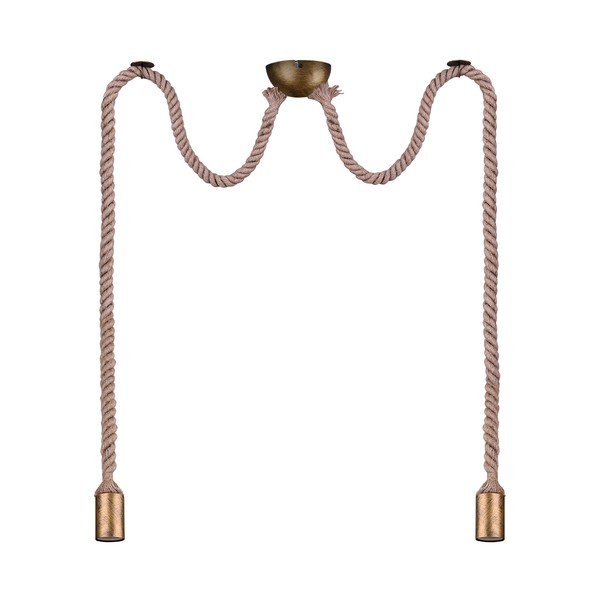 Závesné svietidlo v mosadznej farbe ø 12 cm Rope – Trio-image-2