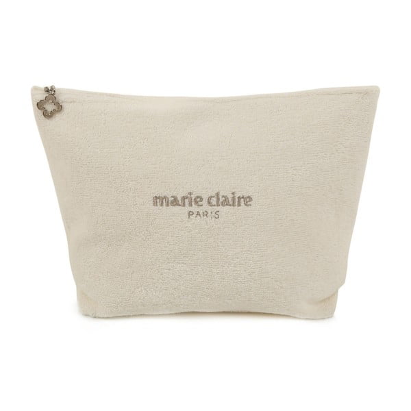 Krémová kozmetická taštička z edície Marie Claire, dĺžka 32 cm