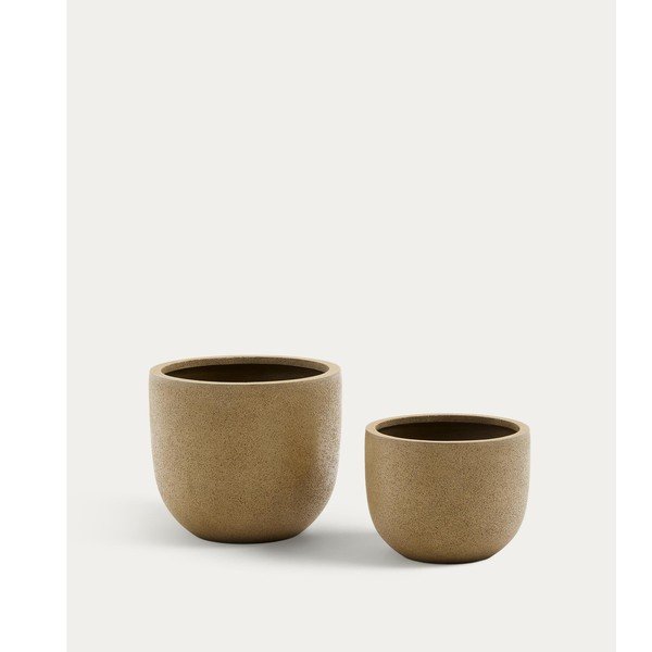 Obaly na kvetináče v súprave 2 ks z cementu ø 44 cm Selvi – Kave Home