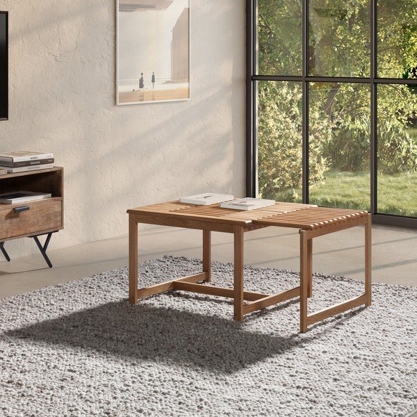 Konferenčný stolík z dubového dreva v prírodnej farbe 60x70 cm Unai – MOME-image-2