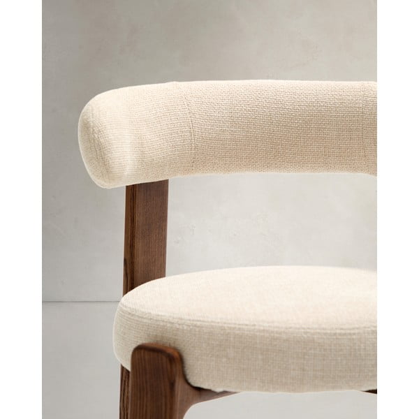 Hnedá/béžová jedálenská stolička z jaseňového dreva Granite – Kave Home-image-2