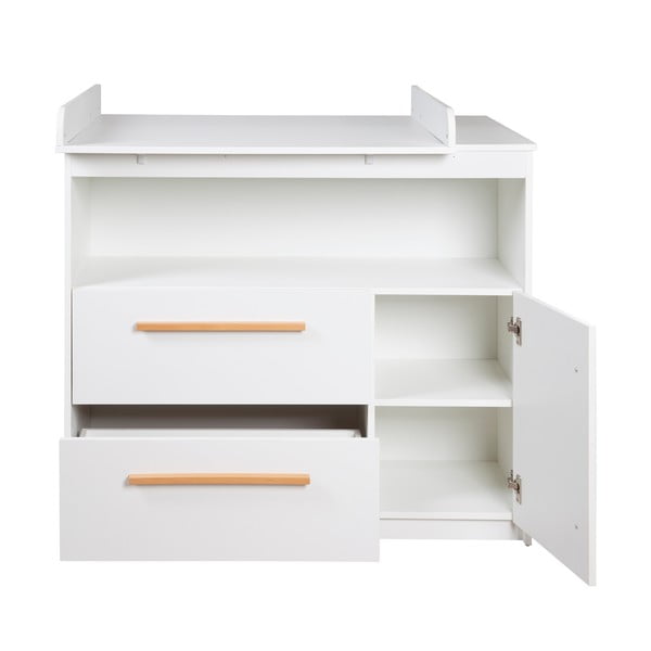 Biela nízka detská komoda 107x98 cm Lilo – Roba-image-3