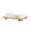 Dvojlôžková posteľ z MDF v dekore duba bez čela s roštom 180x200 cm v prírodnej farbe Kito – noo.ma