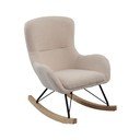 Béžové hojdacie detské kresielko z textílie buklé Rocky – Vipack