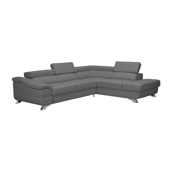 Sivá rozkladacia pohovka s úložným priestorom Windsor & Co Sofas Gamma, pravá strana