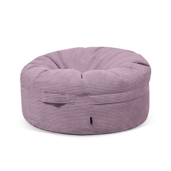 Fialový menčestrový sedací vak Roll 105 – SLOWDOWN