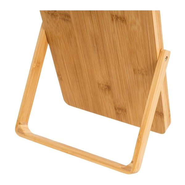 Kozmetické zrkadlo s bambusovým rámom 20x27 cm – Casa Selección-image-3