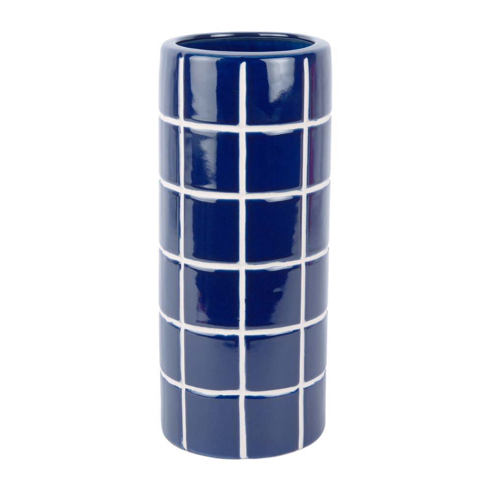 E-shop Modrá keramická váza (výška 30 cm) Retro Tiles – PT LIVING