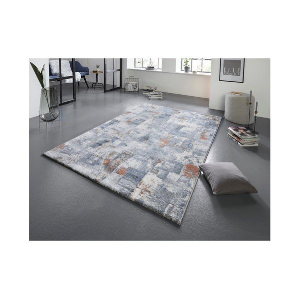 Modro-krémový koberec Elle Decoration Arty Miramas, 200 × 290 cm-image-1