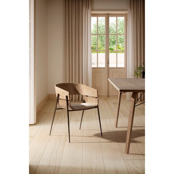 Čalúnené jedálenské kreslá v súprave s podrúčkami 2 ks v prírodnej farbe Naia – MOME-image-1