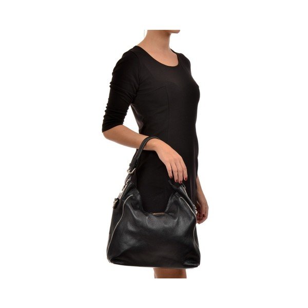 Čierna kožená kabelka Mangotti Cassie-image-3