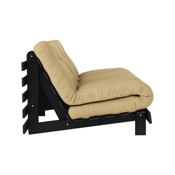 Rozkladacia pohovka v horčicovej farbe 160 cm Roots Black Night – Karup Design-image-4