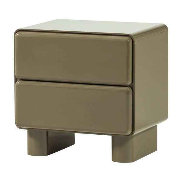 Zelený lesklý nočný stolík Lustra – WOOOD-image-2