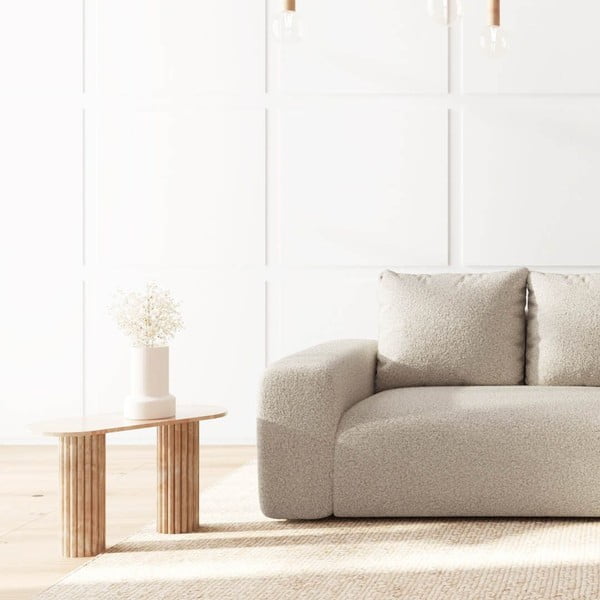 Béžová rohová pohovka z textílie buklé (pravý roh/s leňoškou) Monce – Rodier-image-4