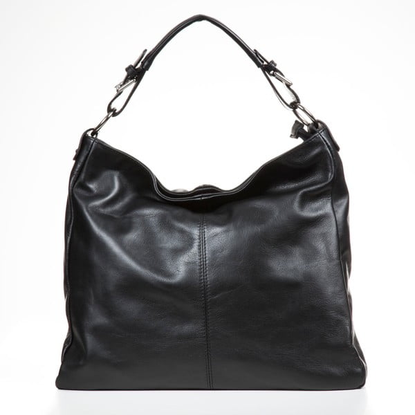 Čierna kožená kabelka Mila Blu Breithorn