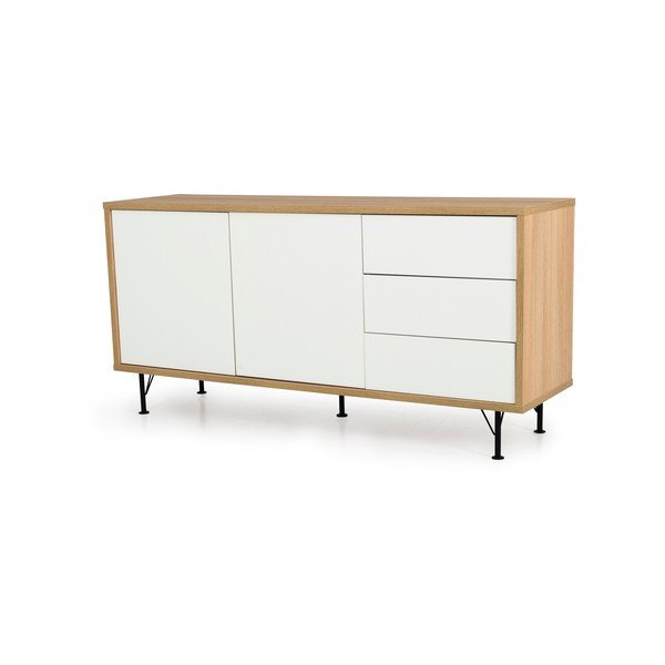Biela komoda Tenzo Flow, dĺžka 164 cm-image-2