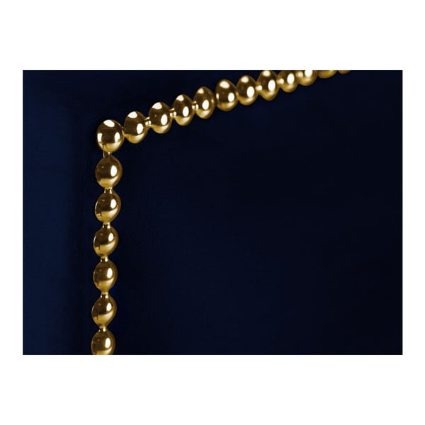 Námornícky modré čelo postele Mazzini Sofas Anette, 160 × 120 cm-image-3