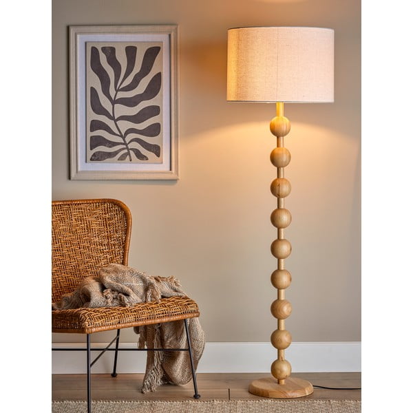 Stojacia lampa v prírodnej farbe s textilným tienidlom (výška 154,5 cm) Giacoma – Bloomingville-image-3