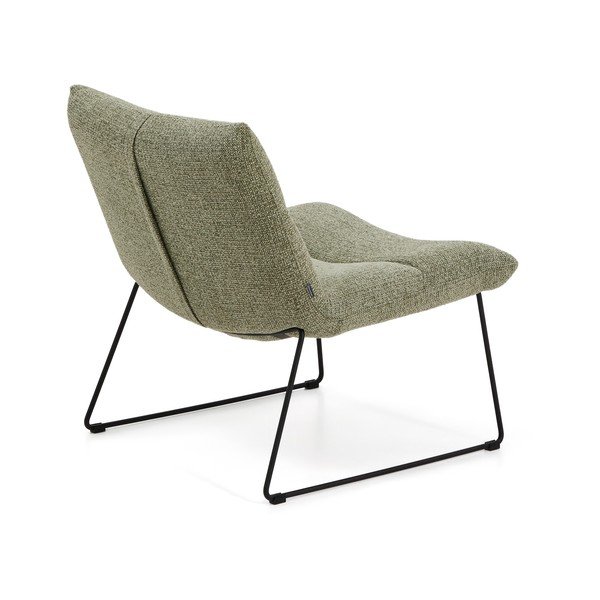 Zelené ženilkové kreslo Asen – Kave Home-image-4