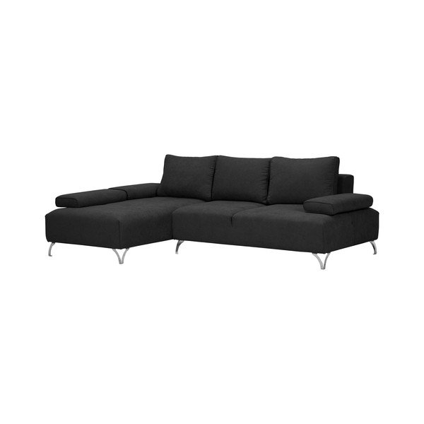Tmavosivá rohová rozkladacia pohovka Windsor & Co Sofas Virgo, ľavý roh-image-1
