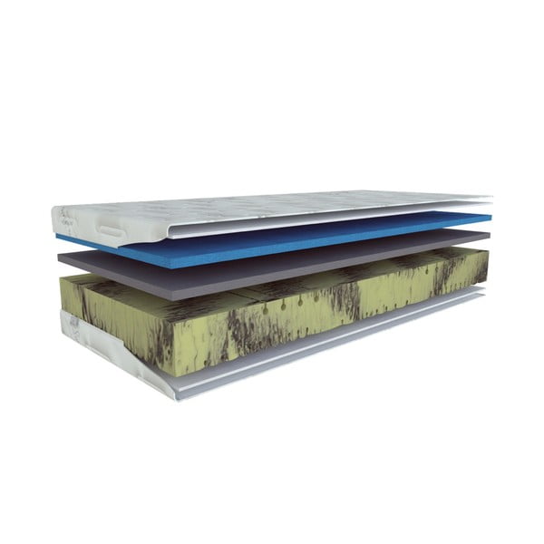 Stredne tvrdý/mäkký penový obojstranný matrac 120x200 cm Herbal visco – Materasso-image-1