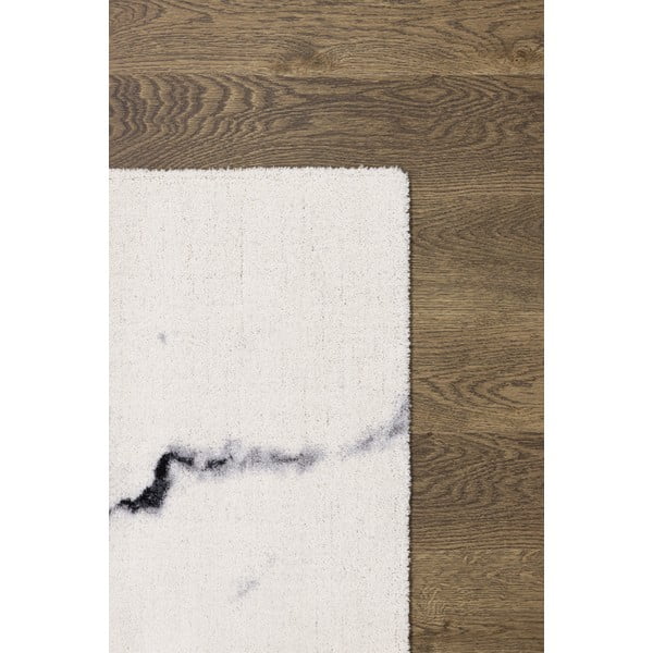 Krémovobiely vlnený koberec 133x180 cm Marble - Agnella-image-3