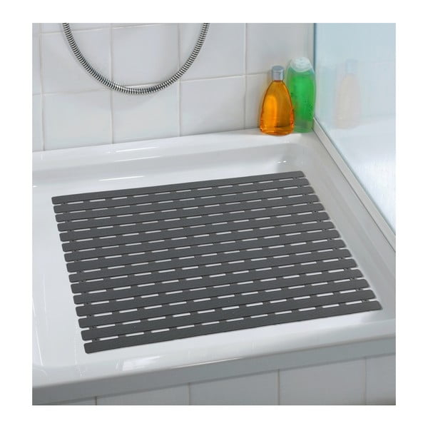 Tmavosivá podložka do sprchového koutu Wenko Arinos, 54 × 54 cm-image-3
