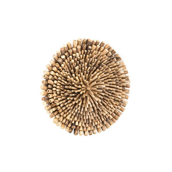 Nástenná dekorácia z tíkového dreva WOOX LIVING Bee, ⌀ 70 cm-image-2