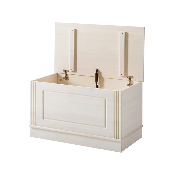 Biela truhlica z borovicového dreva 80x45 cm Anita – Støraa-image-4