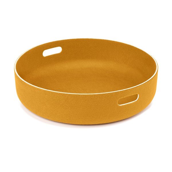 Úložný látkový košík ø 46x12 cm Cesto Saffron – MiaCara