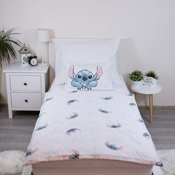 Biele bavlnené detské obliečky do postieľky 100x135 cm Lilo and Stitch "White Star" – Jerry Fabrics-image-2