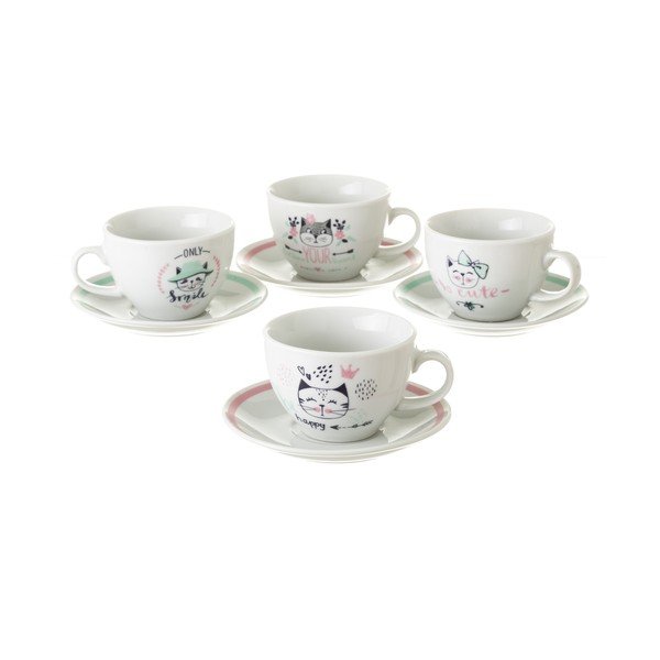 Sada 4 porcelánových hrnčekov Unimasa Boho, 160 ml-image-1