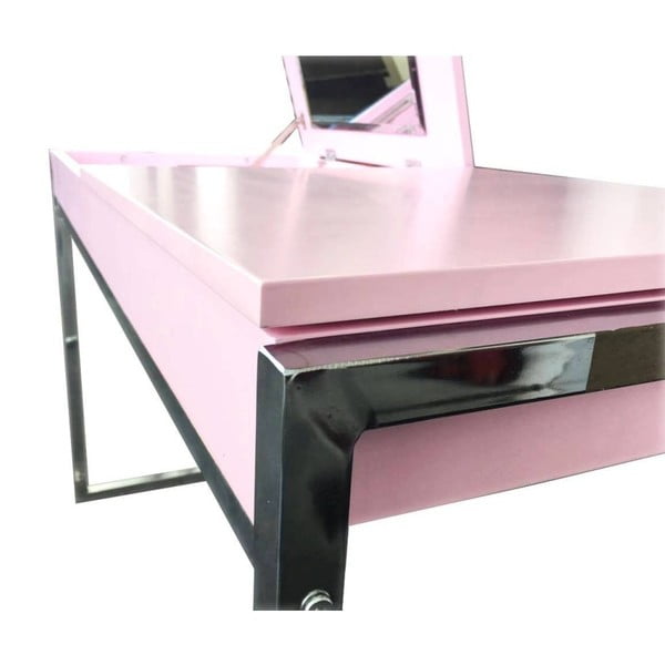 Detský ružový stôl so zrkadlom SOB Pinky