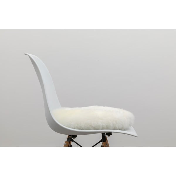 Biely sedák z ovčej kožušiny Native Natural Round, ⌀ 40 cm-image-2