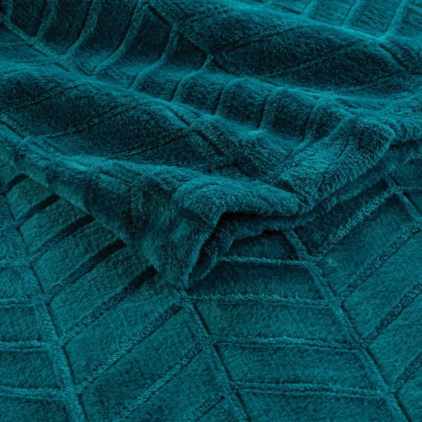 Modrý pléd z mikroflanelu 180x220 cm Arya – douceur d'intérieur-image-2
