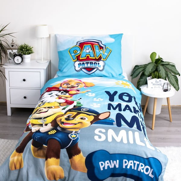 Bavlnené detské obliečky so svietiacim efektom na jednolôžko 140x200 cm Paw Patrol – Jerry Fabrics-image-2