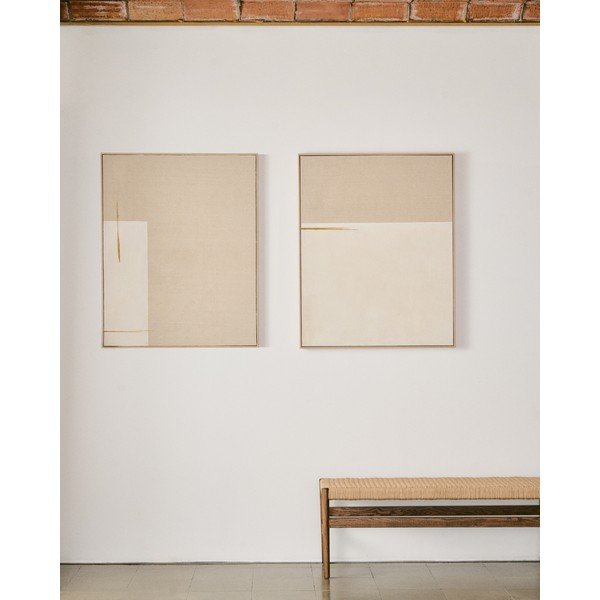 Ručne maľovaný obraz s rámom/na plátne 80x100 cm Salin – Kave Home-image-1